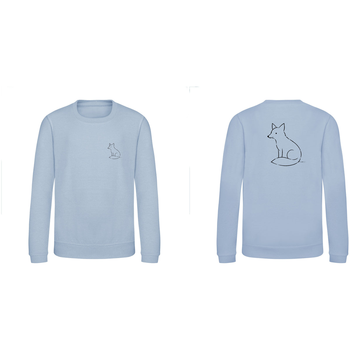 Poised Fox Kids' Sweatshirt - Wild Lines Sky Blue colour variant image