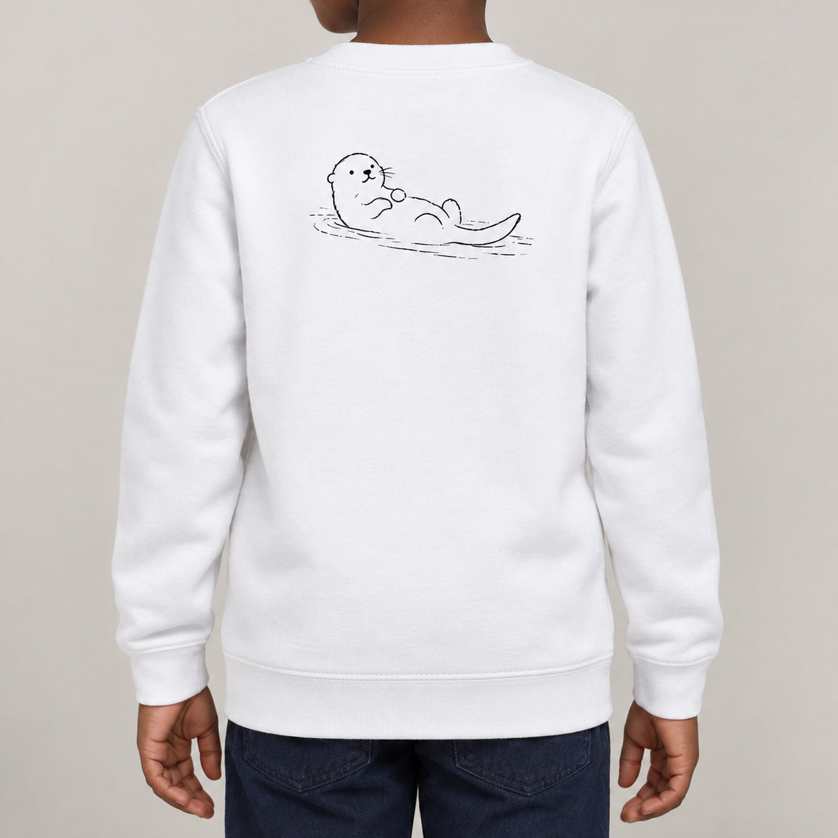 Floating Otter Kids' Sweatshirt - Wild Lines lead image