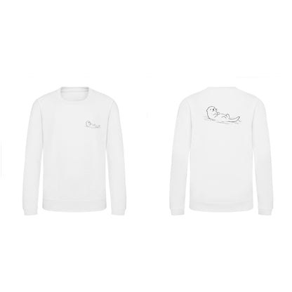 Floating Otter Kids' Sweatshirt - Wild Lines Arctic White colour variant image