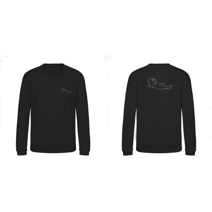 Floating Otter Kids' Sweatshirt - Wild Lines Deep Black colour variant image