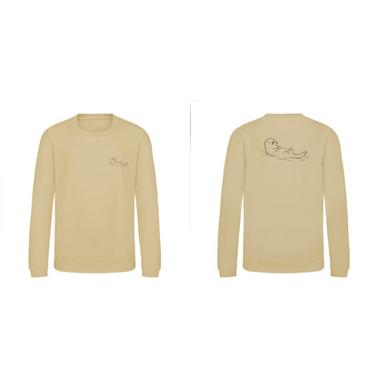 Floating Otter Kids' Sweatshirt - Wild Lines Desert Sand colour variant image
