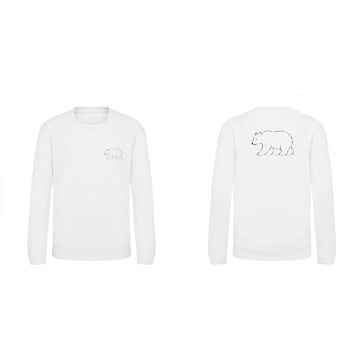 Roaming Bear Kids' Sweatshirt - Wild Lines Arctic White colour variant image