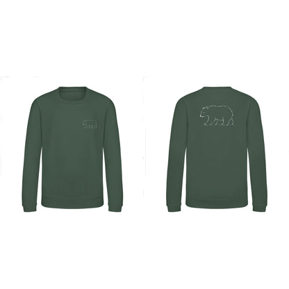 Roaming Bear Kids' Sweatshirt - Wild Lines Bottle Green colour variant image