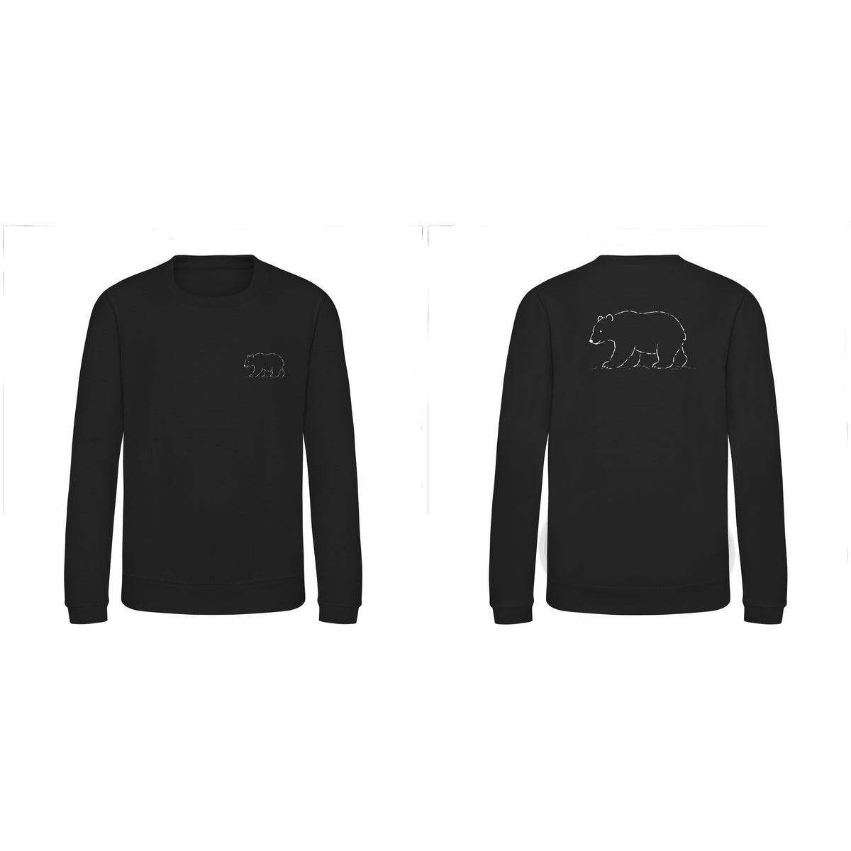 Roaming Bear Kids' Sweatshirt - Wild Lines Deep Black colour variant image