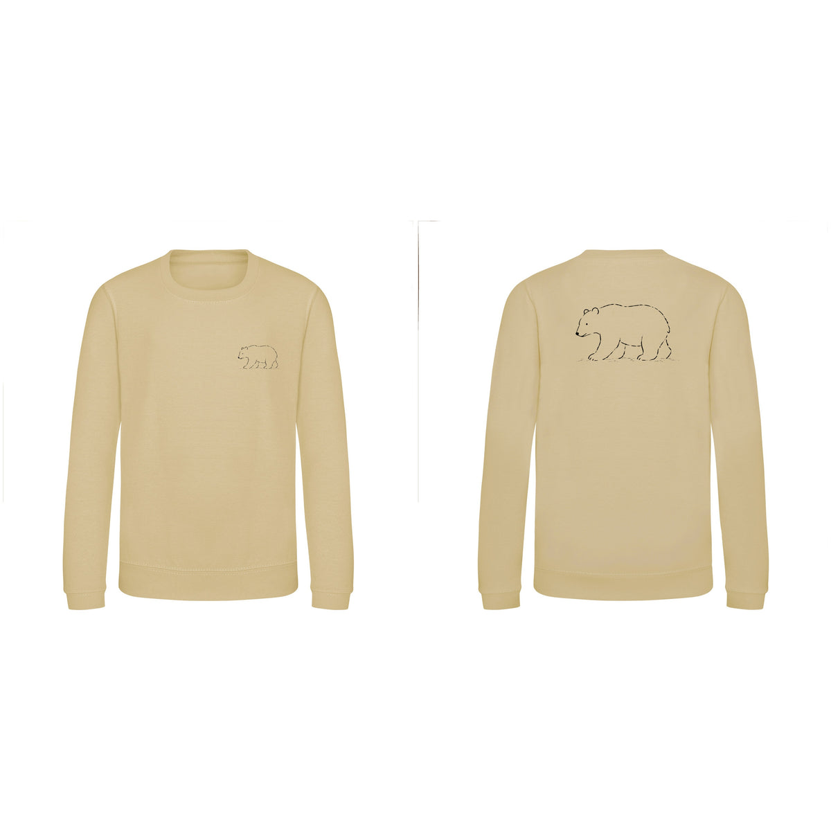 Roaming Bear Kids' Sweatshirt - Wild Lines Desert Sand colour variant image