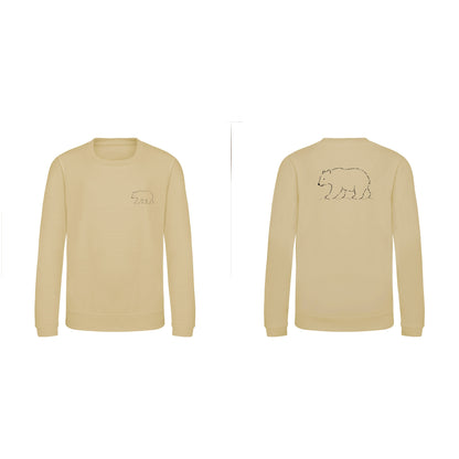 Roaming Bear Kids' Sweatshirt - Wild Lines Desert Sand colour variant image
