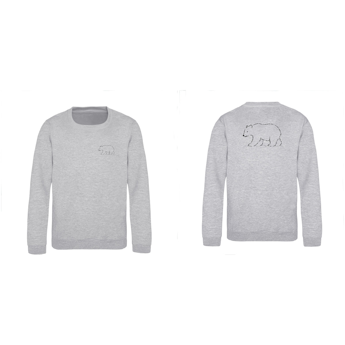 Roaming Bear Kids' Sweatshirt - Wild Lines Heather Grey colour variant image