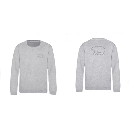 Roaming Bear Kids' Sweatshirt - Wild Lines Heather Grey colour variant image