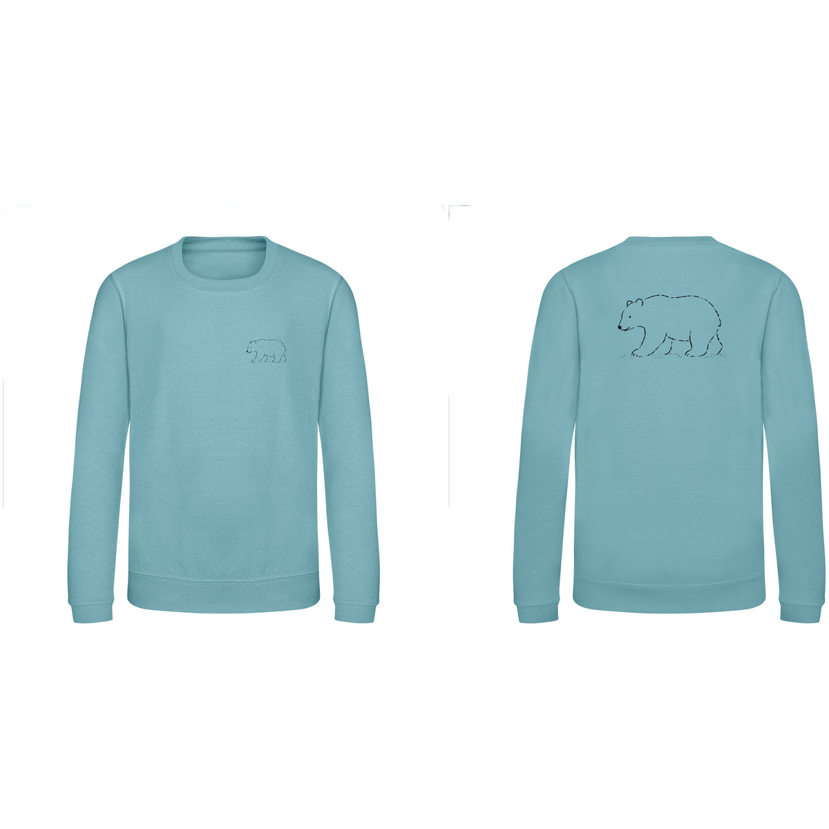 Roaming Bear Kids' Sweatshirt - Wild Lines Seafoam colour variant image