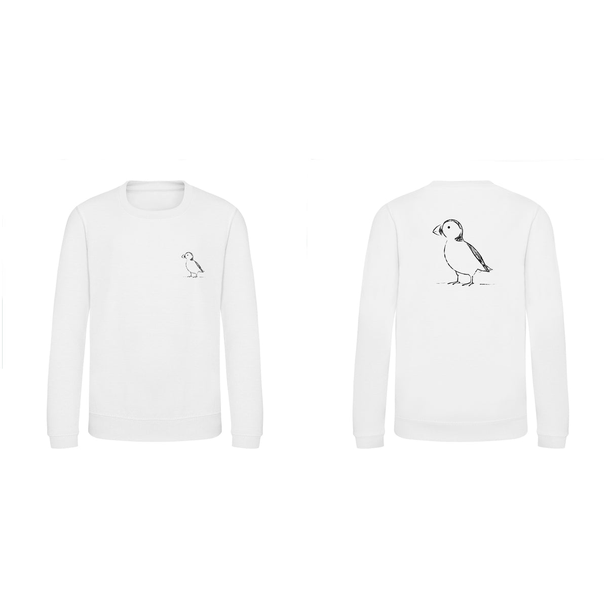 Proud Puffin Kids' Sweatshirt - Wild Lines Arctic White colour variant image