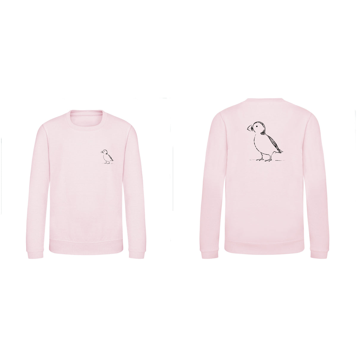 Proud Puffin Kids' Sweatshirt - Wild Lines Baby Pink colour variant image