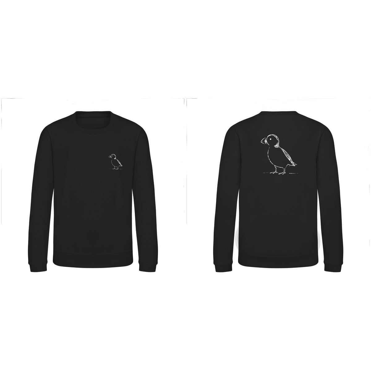 Proud Puffin Kids' Sweatshirt - Wild Lines Deep Black colour variant image