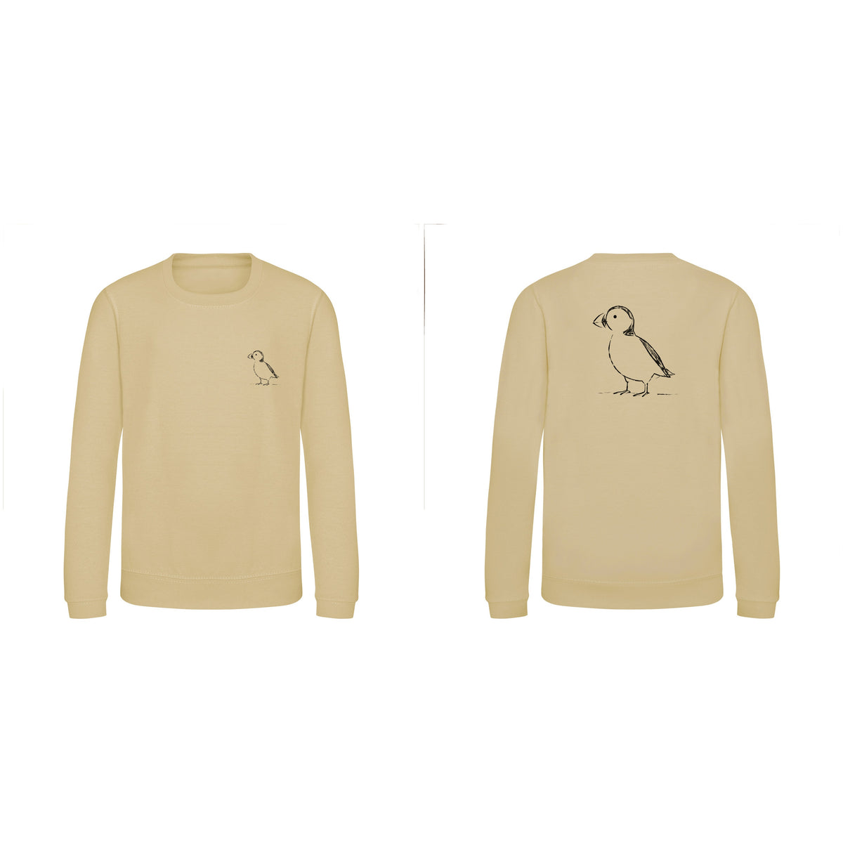 Proud Puffin Kids' Sweatshirt - Wild Lines Desert Sand colour variant image