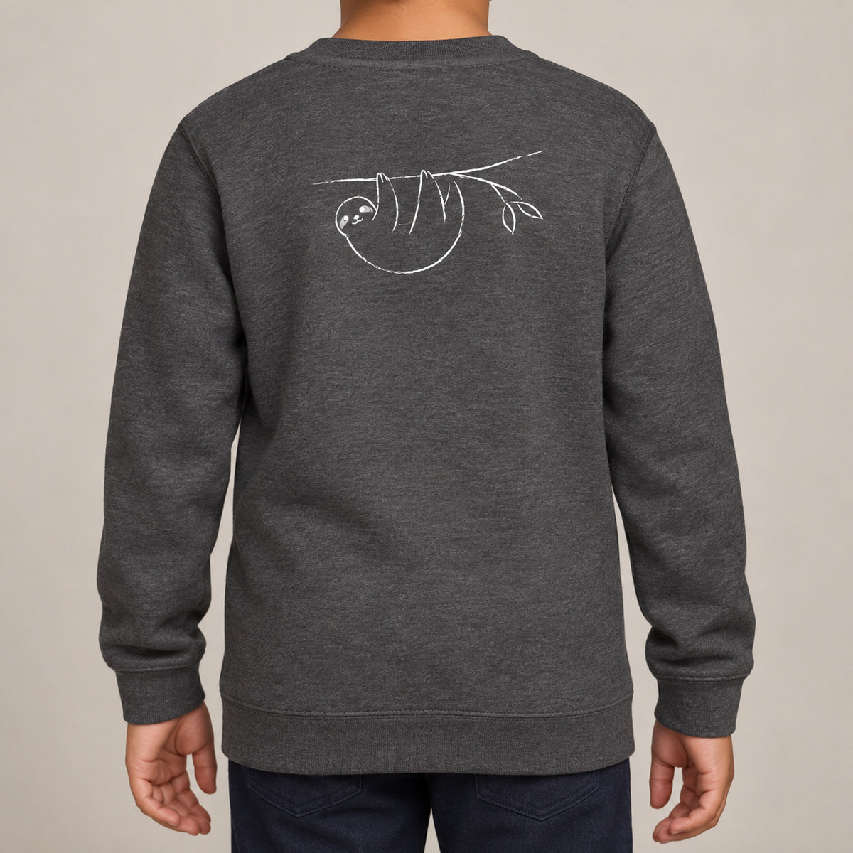 Hanging Sloth Kids' Sweatshirt - Wild Lines lead image