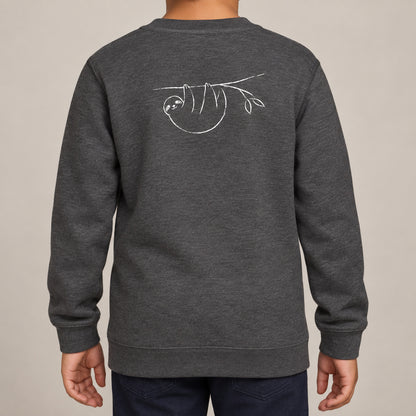 Hanging Sloth Kids' Sweatshirt - Wild Lines lead image
