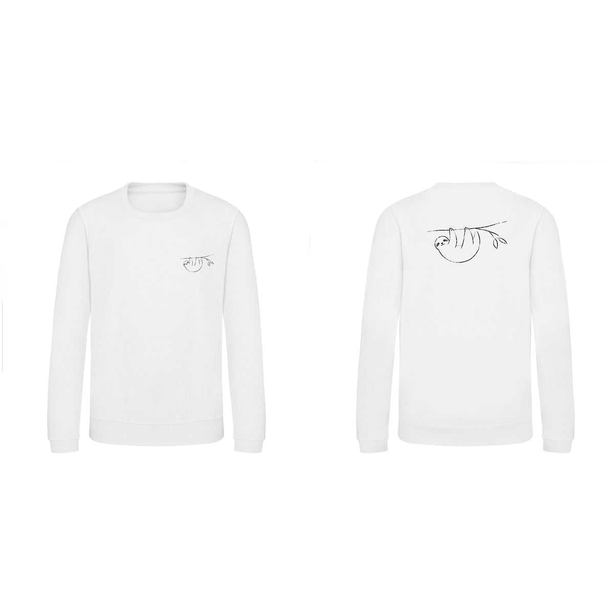 Hanging Sloth Kids' Sweatshirt - Wild Lines Arctic White colour variant image