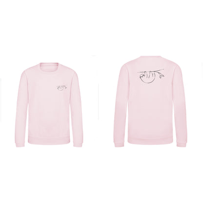 Hanging Sloth Kids' Sweatshirt - Wild Lines Baby Pink colour variant image