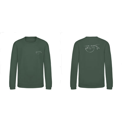 Hanging Sloth Kids' Sweatshirt - Wild Lines Bottle Green colour variant image