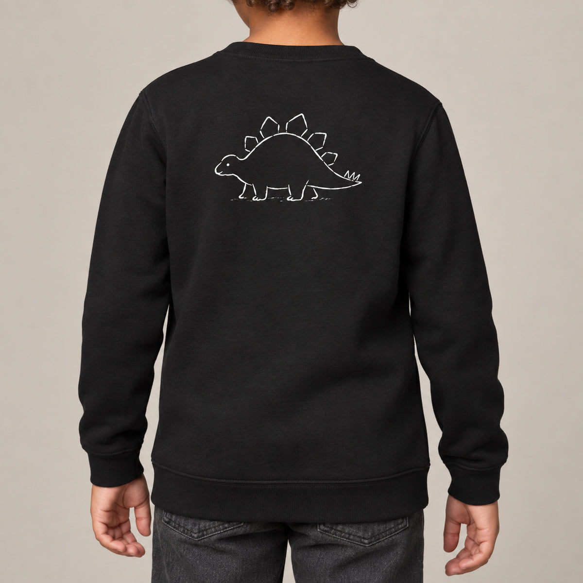 Stepping Stegosaurus Kids' Sweatshirt - Wild Lines lead image