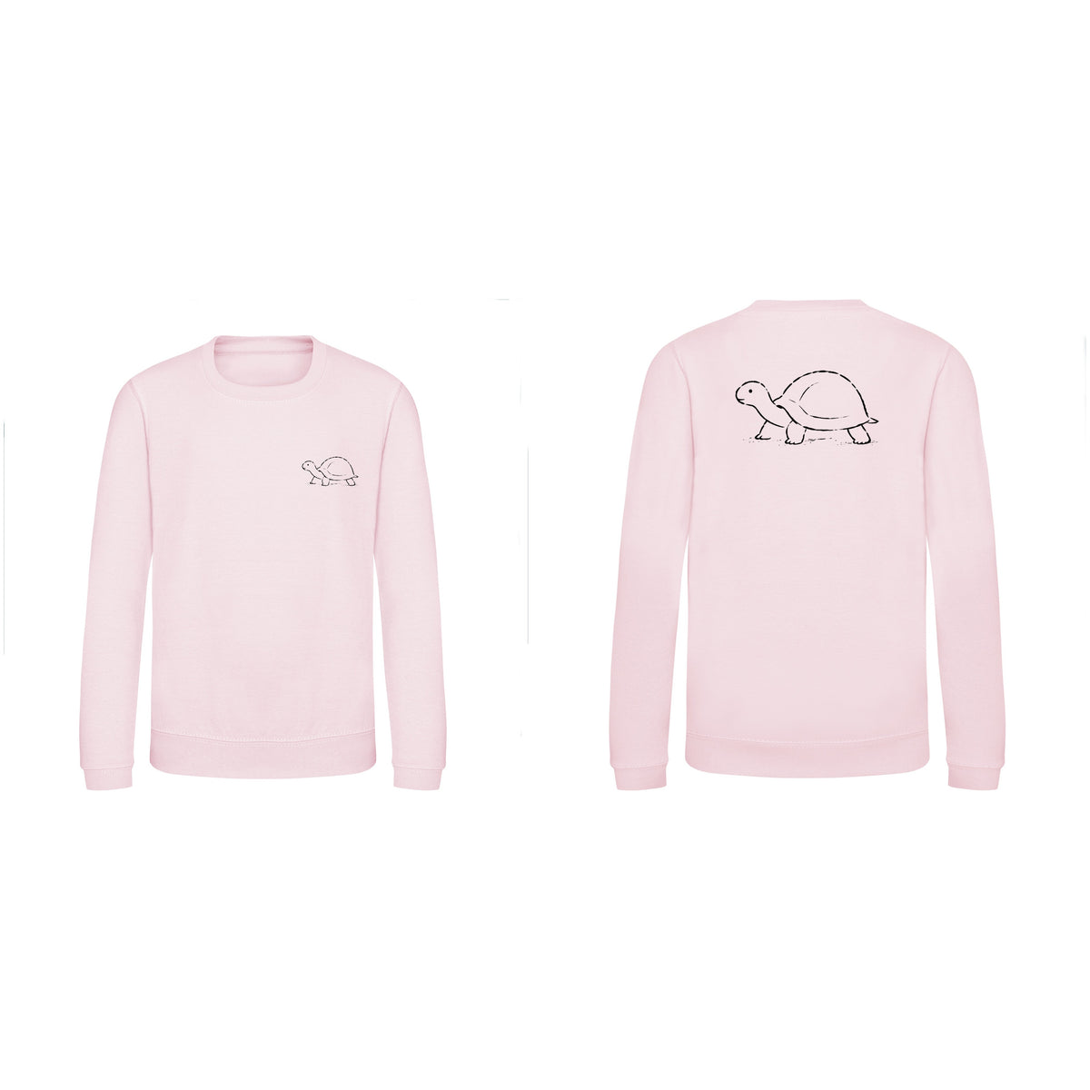 Steady Tortoise Kids' Sweatshirt - Wild Lines Baby Pink colour variant image