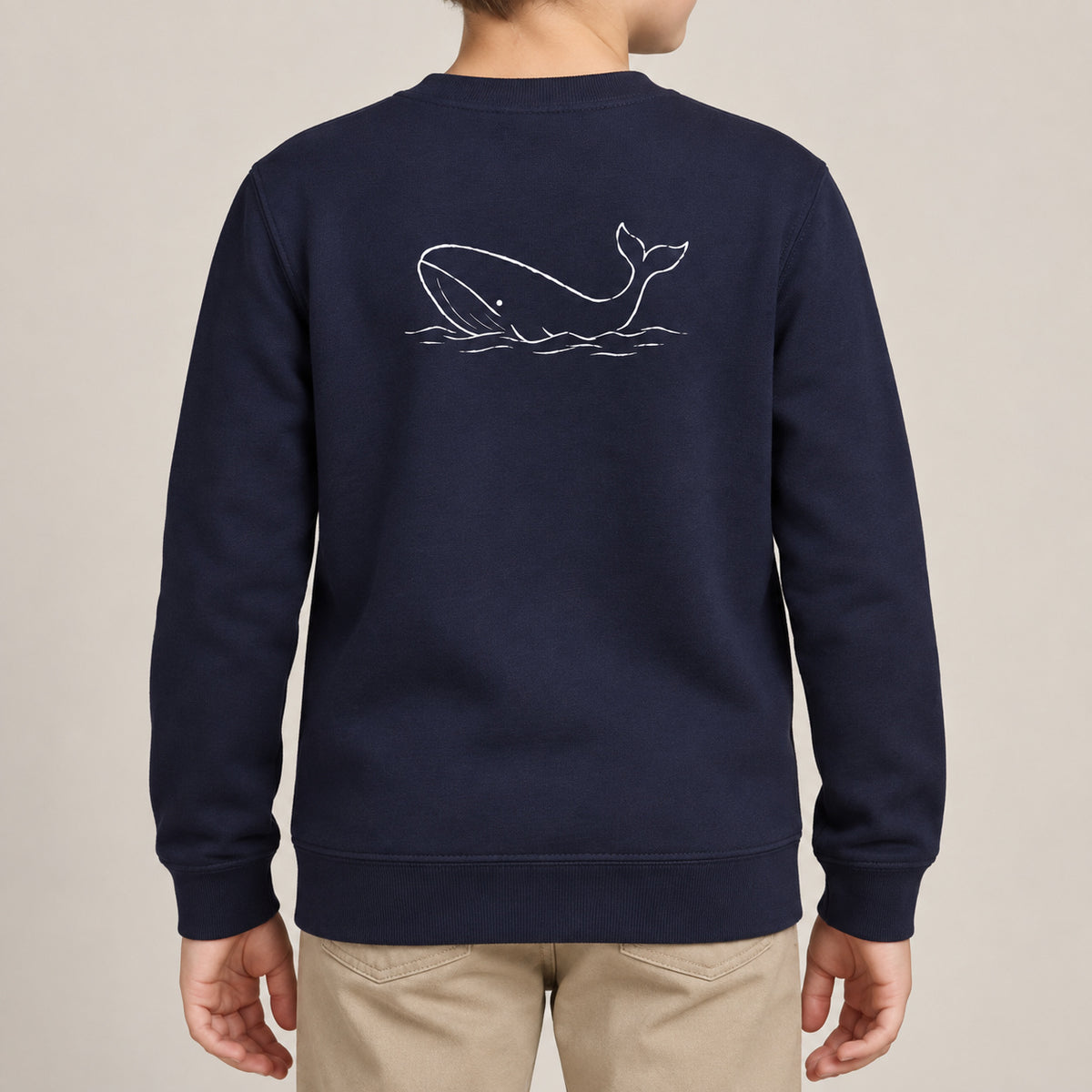 Drifting Whale Kids' Sweatshirt - Wild Lines lead image