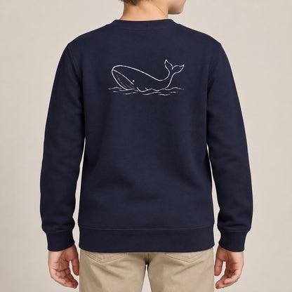 Drifting Whale Kids' Sweatshirt - Wild Lines lead image