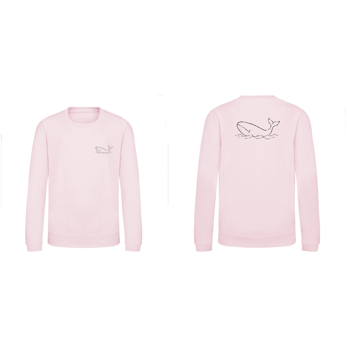 Drifting Whale Kids' Sweatshirt - Wild Lines Baby Pink colour variant image