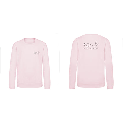 Drifting Whale Kids' Sweatshirt - Wild Lines Baby Pink colour variant image