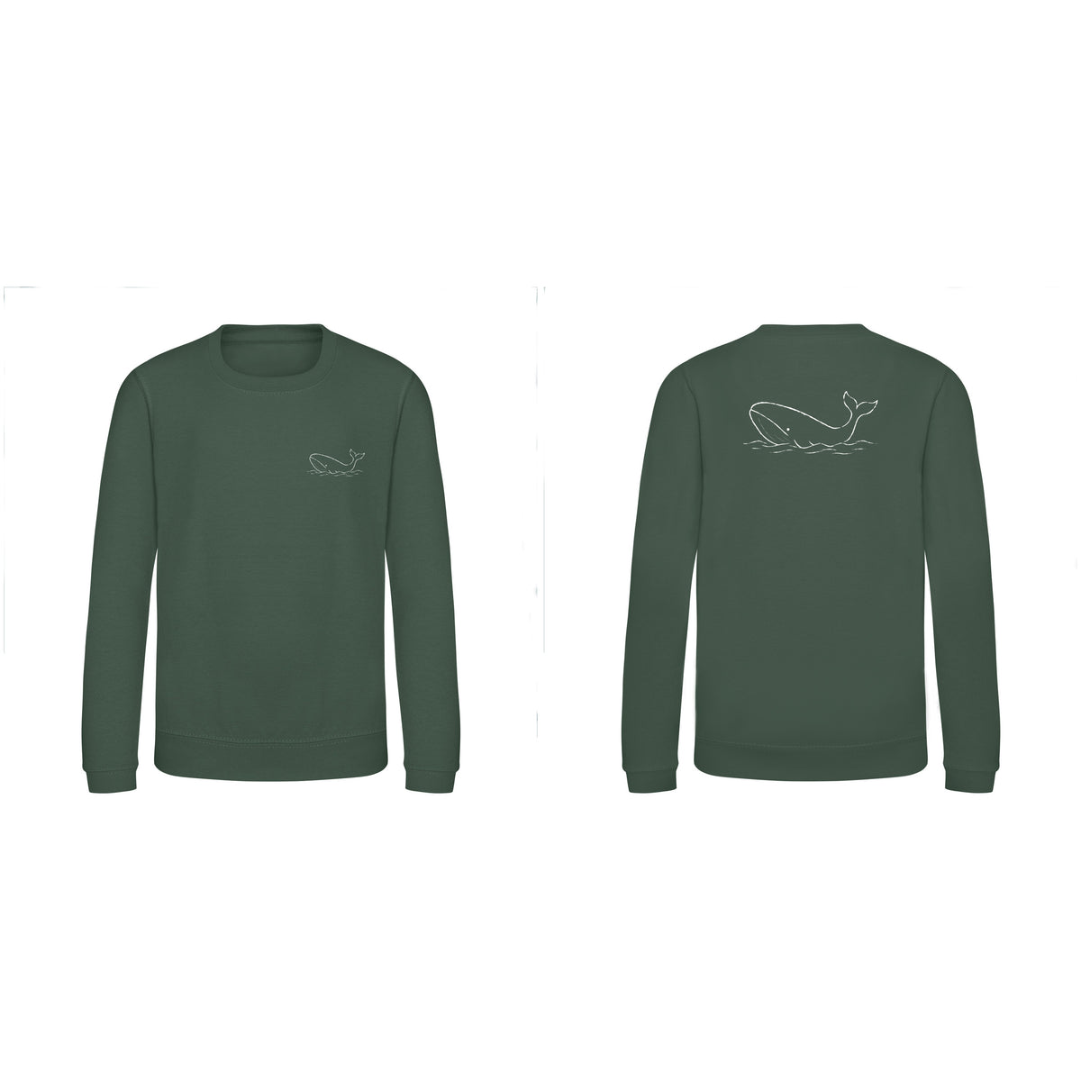 Drifting Whale Kids' Sweatshirt - Wild Lines Bottle Green colour variant image