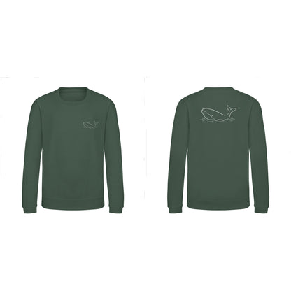 Drifting Whale Kids' Sweatshirt - Wild Lines Bottle Green colour variant image