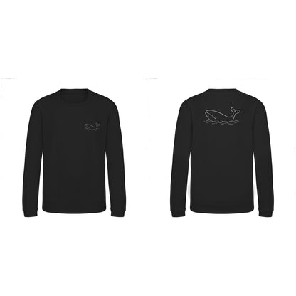Drifting Whale Kids' Sweatshirt - Wild Lines Deep Black colour variant image