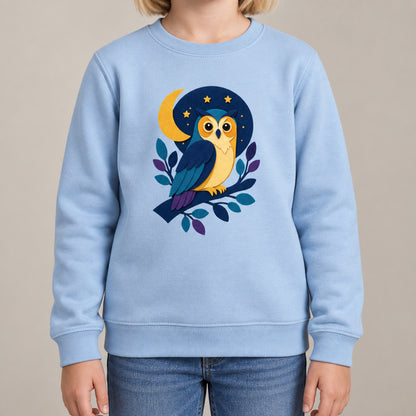 Owl in the Moonlight Kids' Sweatshirt - Felt & Fauna lead image