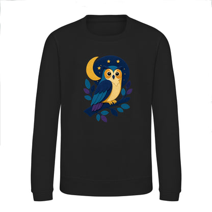 Owl in the Moonlight Kids' Sweatshirt - Felt & Fauna Deep Black colour variant image