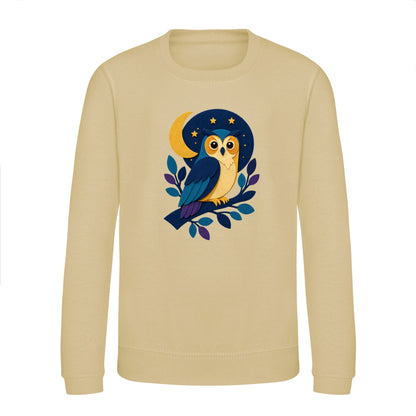 Owl in the Moonlight Kids' Sweatshirt - Felt & Fauna Desert Sand colour variant image