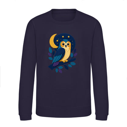Owl in the Moonlight Kids' Sweatshirt - Felt & Fauna French Navy colour variant image