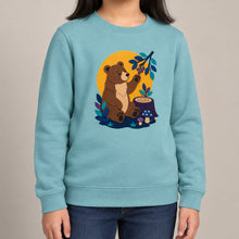 Bear's Woodland Wave Kids' Sweatshirt - Felt & Fauna lead image