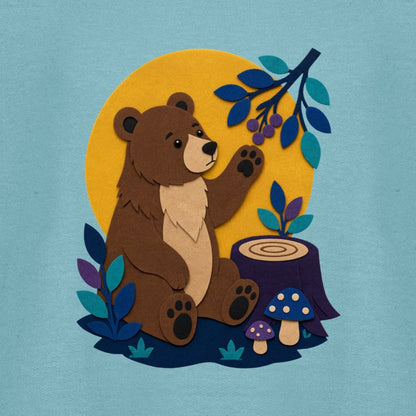 Bear's Woodland Wave Kids' Sweatshirt - Felt & Fauna gallery image 2