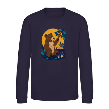 Bear's Woodland Wave Kids' Sweatshirt - Felt & Fauna French Navy colour variant image