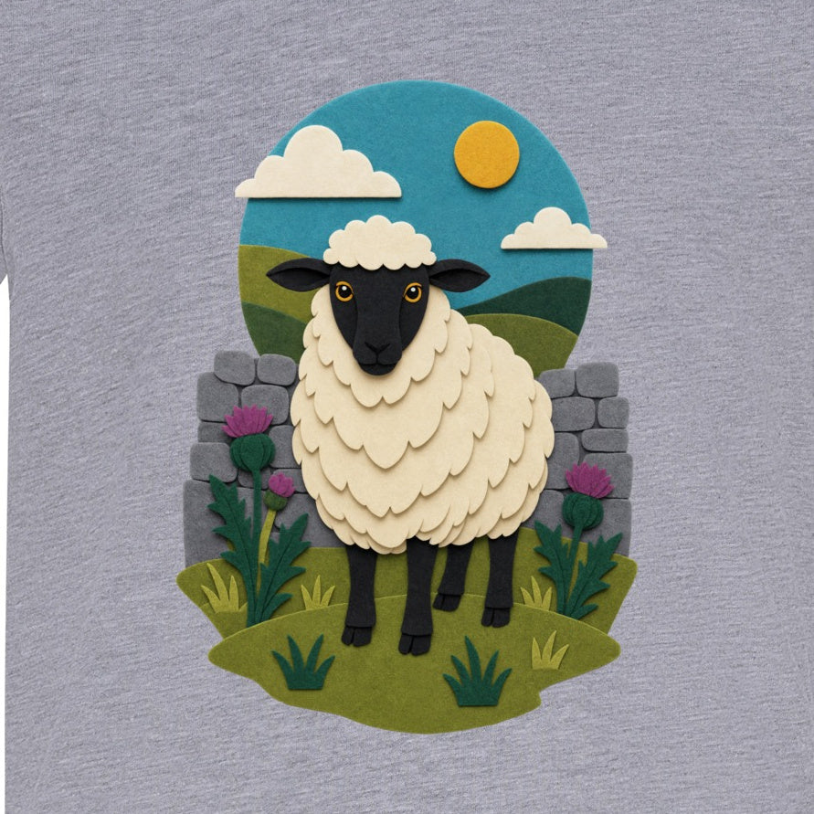 Sheep by the Stone Wall Kids' Sweatshirt - Felt & Fauna gallery image 2