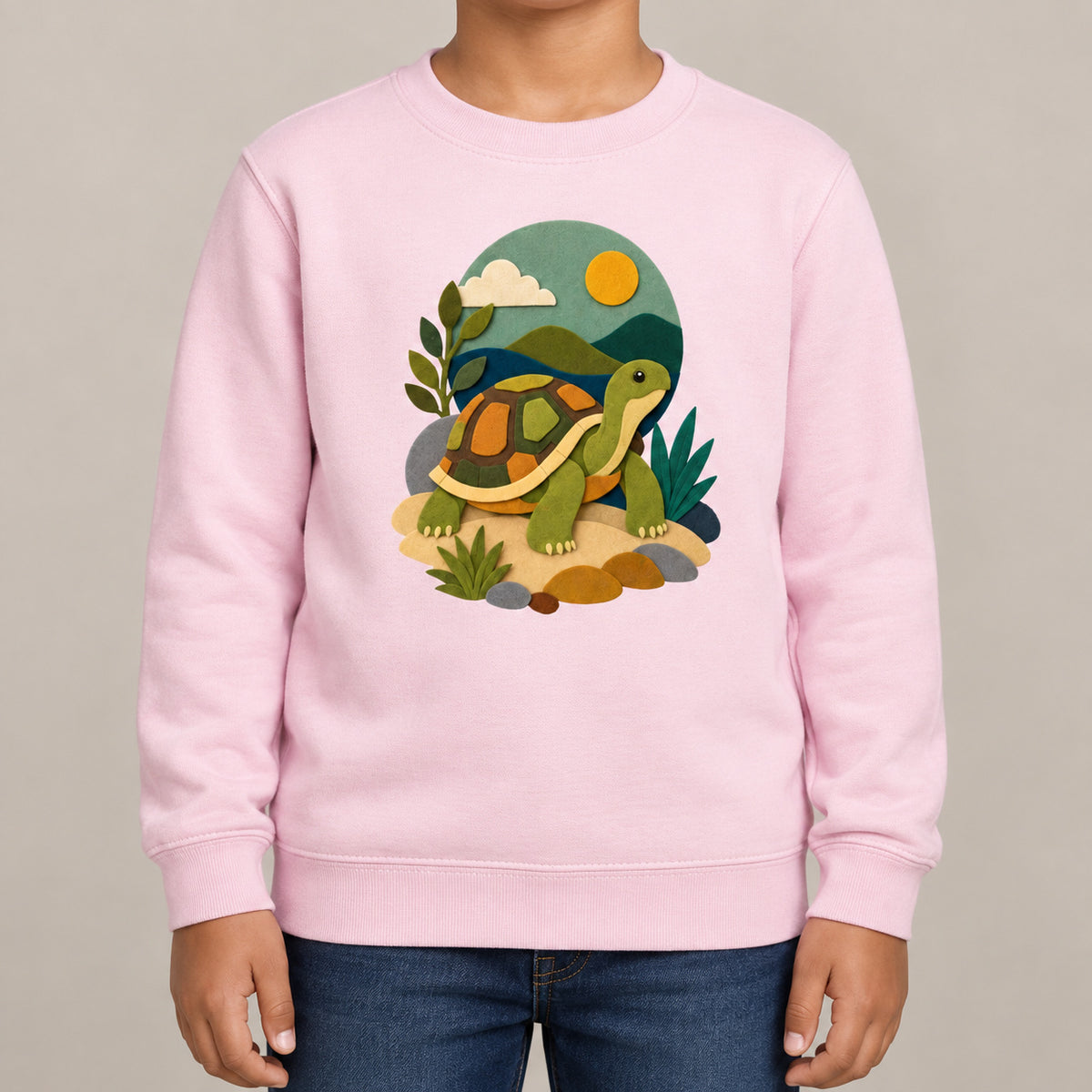 Tortoise on the Trail Kids' Sweatshirt - Felt & Fauna lead image