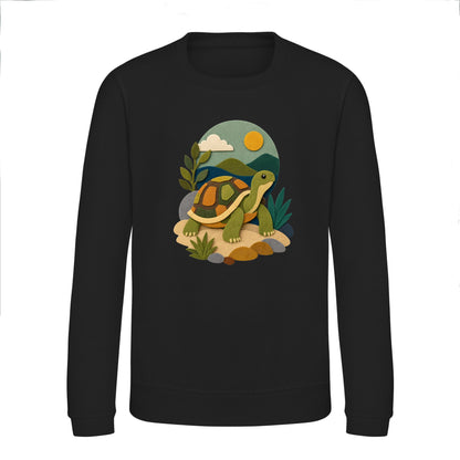 Tortoise on the Trail Kids' Sweatshirt - Felt & Fauna Deep Black colour variant image