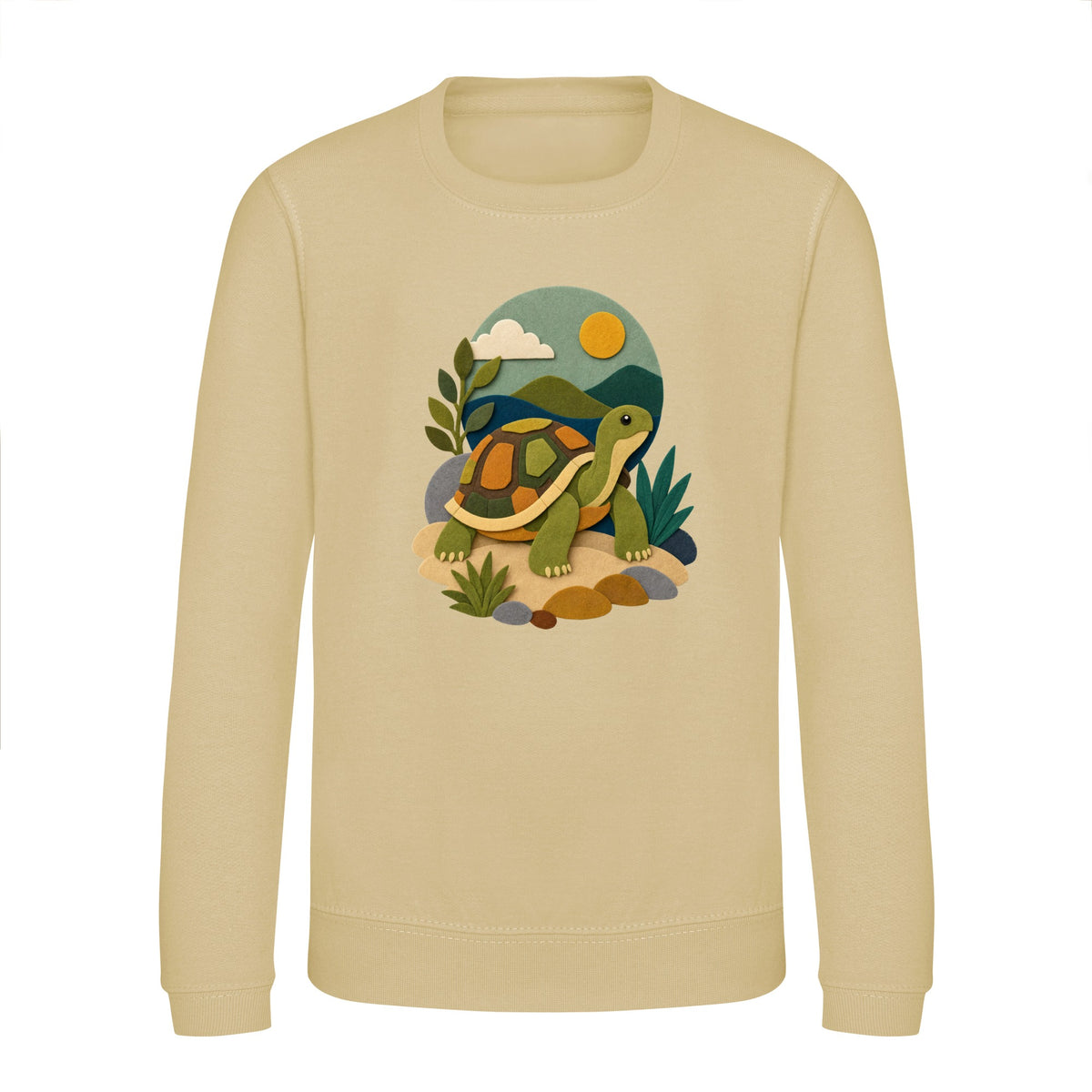 Tortoise on the Trail Kids' Sweatshirt - Felt & Fauna Desert Sand colour variant image