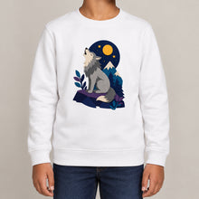 Wolf Beneath the Moon Kids' Sweatshirt - Felt & Fauna lead image