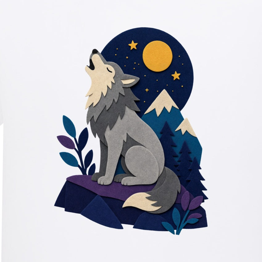 Wolf Beneath the Moon Kids' Sweatshirt - Felt & Fauna gallery image 2