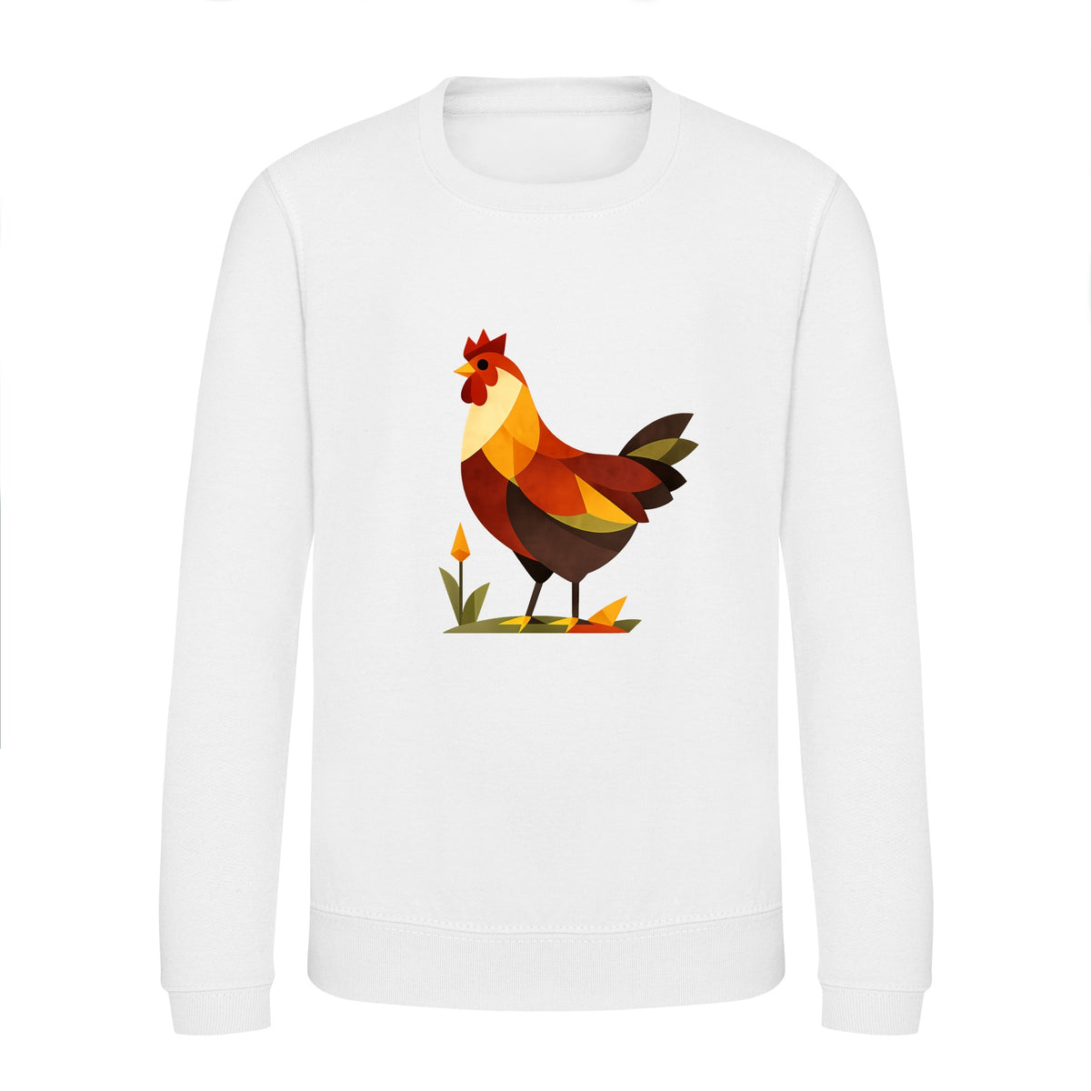 Cockerel at Dawn Kids' Sweatshirt - Prism Kingdom Arctic White colour variant image
