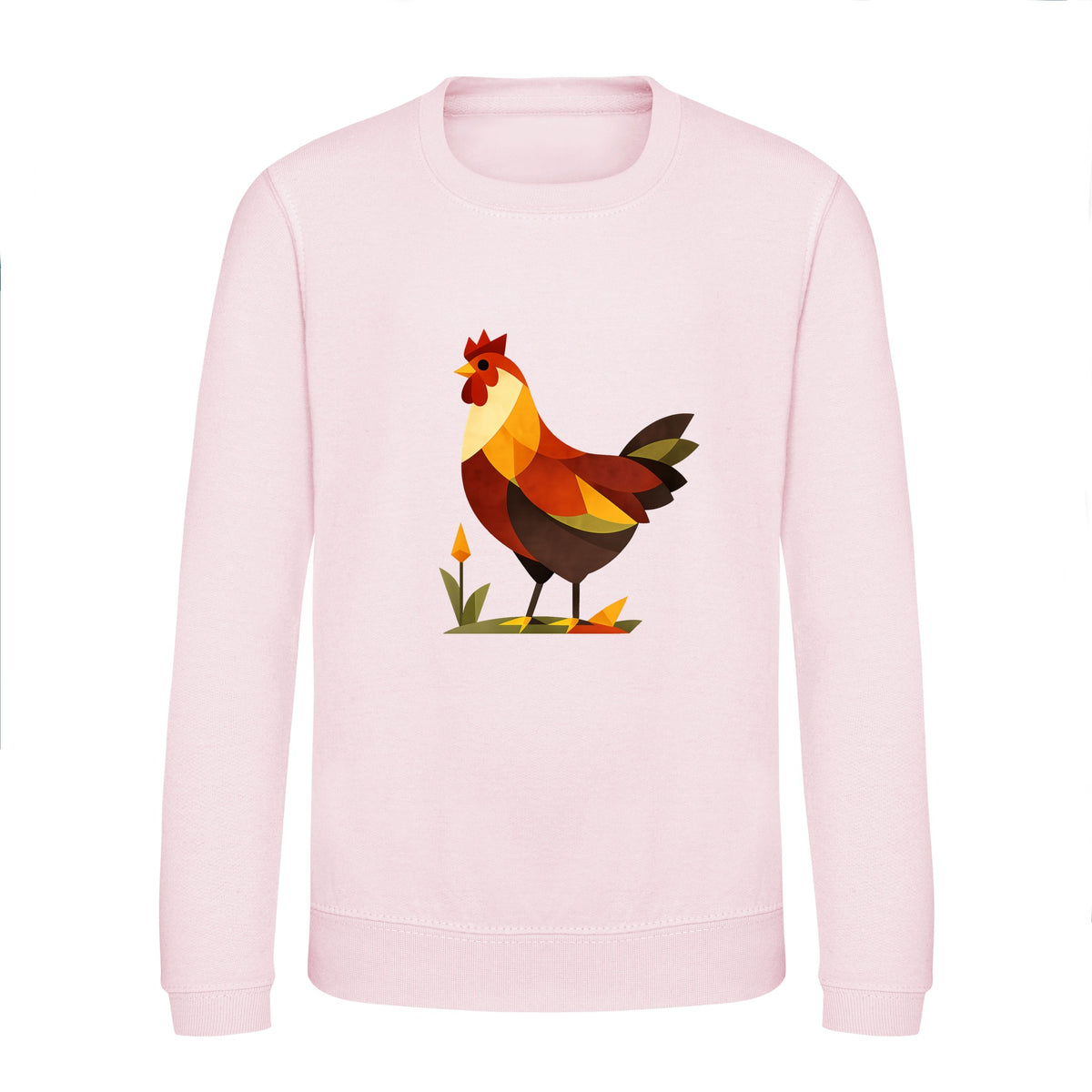 Cockerel at Dawn Kids' Sweatshirt - Prism Kingdom Baby Pink colour variant image