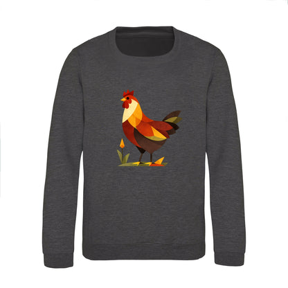 Cockerel at Dawn Kids' Sweatshirt - Prism Kingdom Charcoal colour variant image