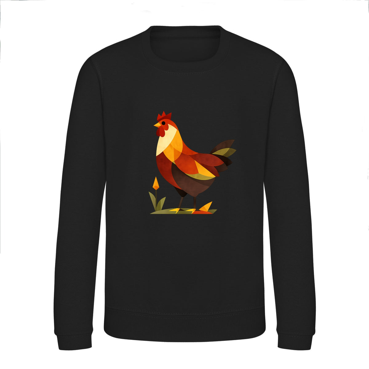 Cockerel at Dawn Kids' Sweatshirt - Prism Kingdom Deep Black colour variant image