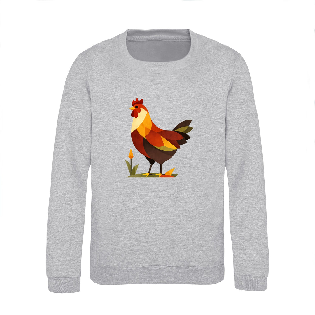 Cockerel at Dawn Kids' Sweatshirt - Prism Kingdom Heather Grey colour variant image