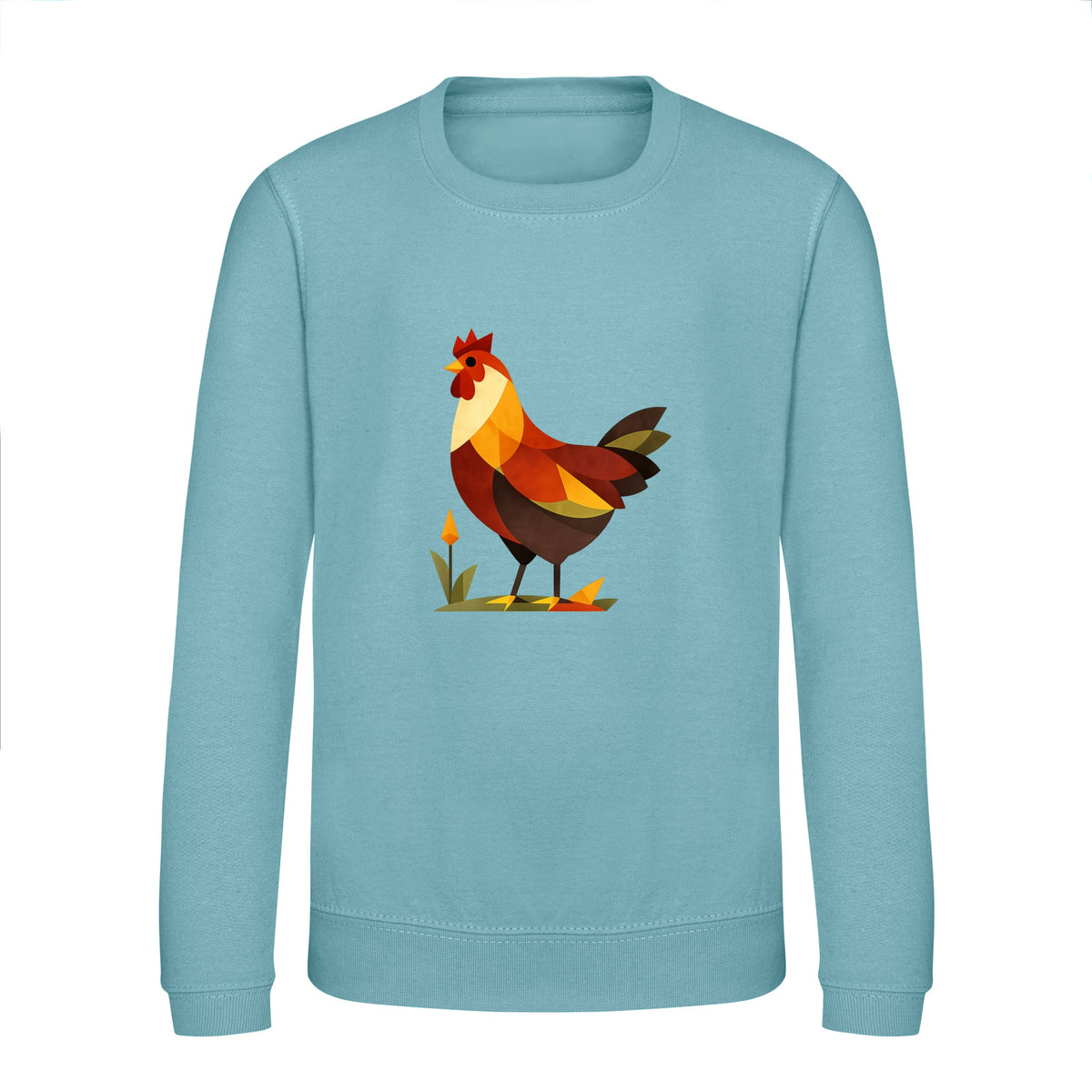 Cockerel at Dawn Kids' Sweatshirt - Prism Kingdom Seafoam colour variant image
